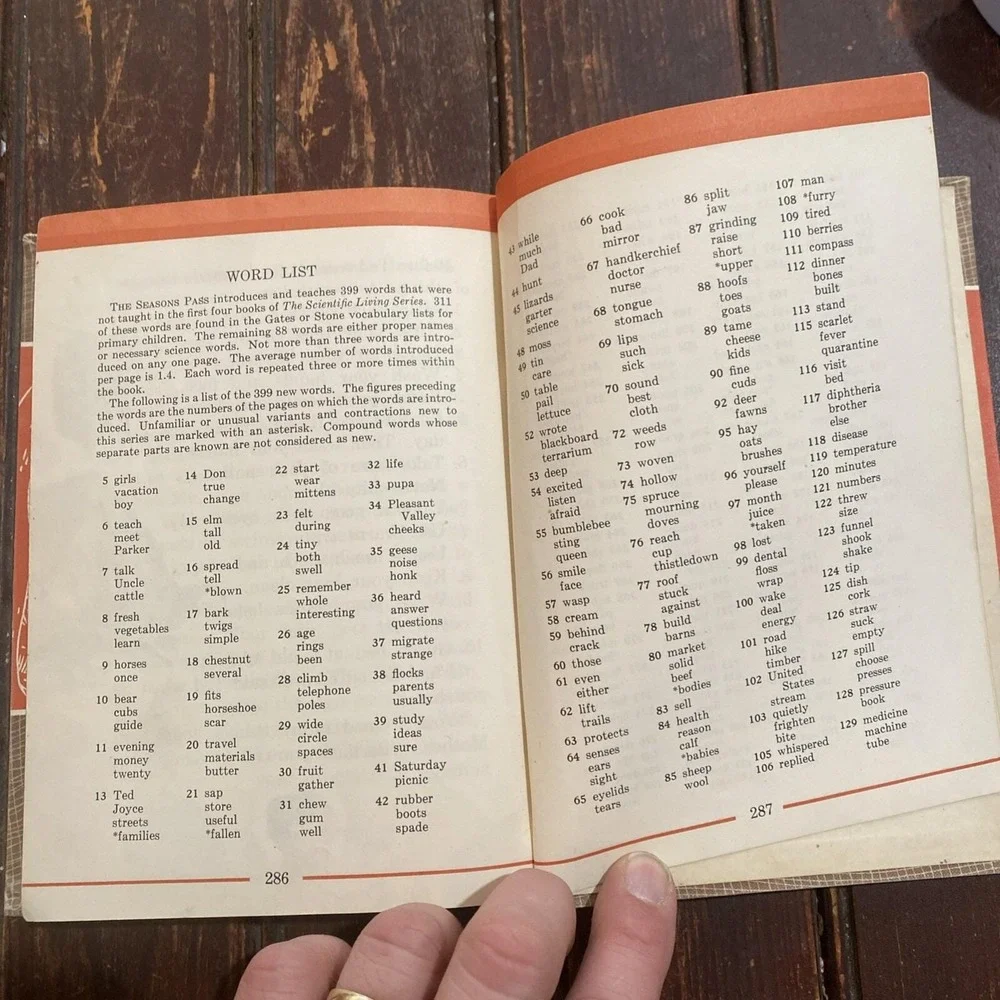 1949 First Reader THE‎ SEASONS PASS Textbook Scientific Living, Illustrated